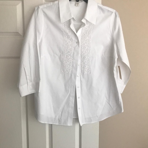 Coldwater Creek Tops - NWT Coldwater Creek Blouse-Lace Detail-XL-16